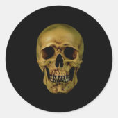 Schädel Runder Aufkleber (Vorderseite)