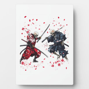 Schädel-Samurai-Duell Fotoplatte