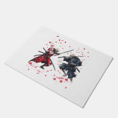 Schädel-Samurai-Duell Fußmatte (Schrägansicht)