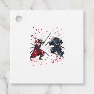 Schädel-Samurai-Duell Geschenkanhänger