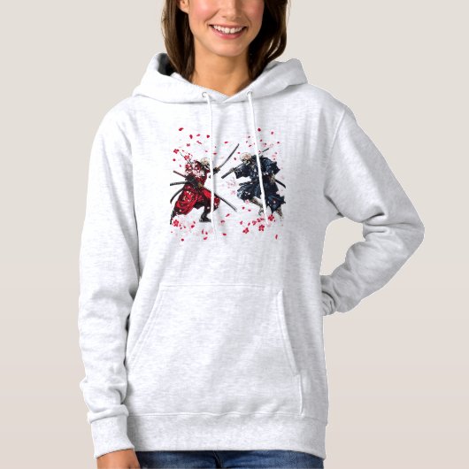 Schädel-Samurai-Duell Hoodie (Vorderseite)