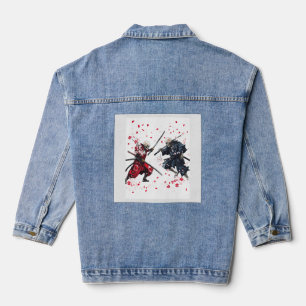 Schädel-Samurai-Duell Jeansjacke