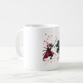 Schädel-Samurai-Duell Kaffeetasse (Vorderseite Links)