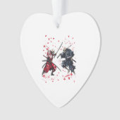 Schädel Samurai Duell Ornament (Vorderseite)