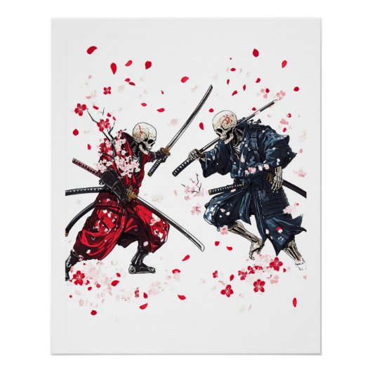 Schädel-Samurai-Duell Poster (Vorderseite)