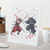 Schädel-Samurai-Duell Sockelschild (In Situ)