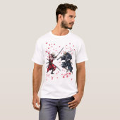 Schädel-Samurai-Duell T-Shirt (Vorne ganz)