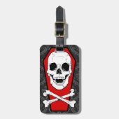 Schädel-Sarg-Gepäck Tage Gepäckanhänger (Vorderseite vertikal)