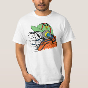 Schädel, Schädel Shirt, T - Shirt des dicken Schäd