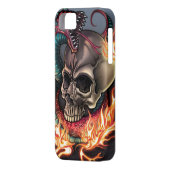 Schädel + Schlange Case-Mate iPhone Hülle (Rückseite Links)