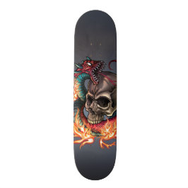 Schädel + Schlange Skateboard