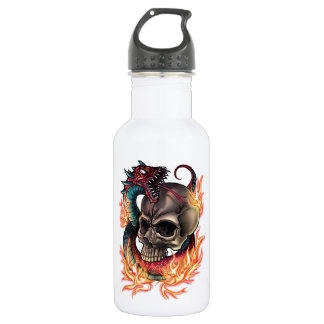 Schädel + Schlange Trinkflasche