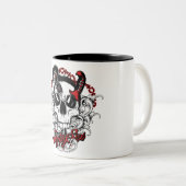 Schädel-Schlange Zweifarbige Tasse (VorderseiteRechts)