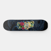 Schädel-Schlangen-Rosen-Entwurf Skateboard (Horizontal)