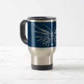 Schädel-Schmetterlings-Reise-Tasse Reisebecher (Vorderseite Links)