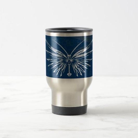 Schädel-Schmetterlings-Reise-Tasse Reisebecher (Mittel)