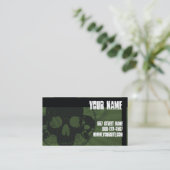 Schädel-Schmutz-Visitenkarte Visitenkarte (Stehend Vorderseite)