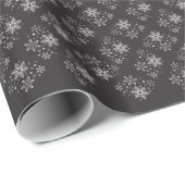 Schädel-Schneeflocken Geschenkpapier (Rolleneckpunkt)