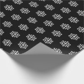 Schädel-Schneeflocken Geschenkpapier (Ecke)