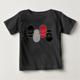 Schädel - Schwarz-Bein-Weiß Baby T-shirt