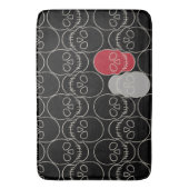 Schädel - Schwarz-Bein-Weiß Badematte (Vorderseite Vertikal)