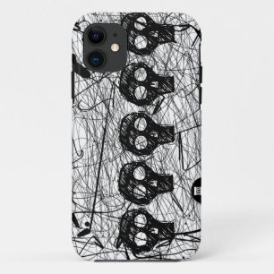 Schädel-Schwarz-Kratzer iPhone 5 Case-Mate-Fall 11 Hülle