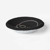 Schädel: Schwarz und Knochen weiß Pappteller (Gewinkelt)