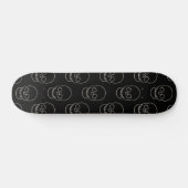 Schädel: Schwarz und Knochen weiß Skateboard (Horizontal)