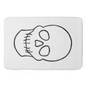 Schädel - Schwarz und Weiß Badematte (Vorderseite)