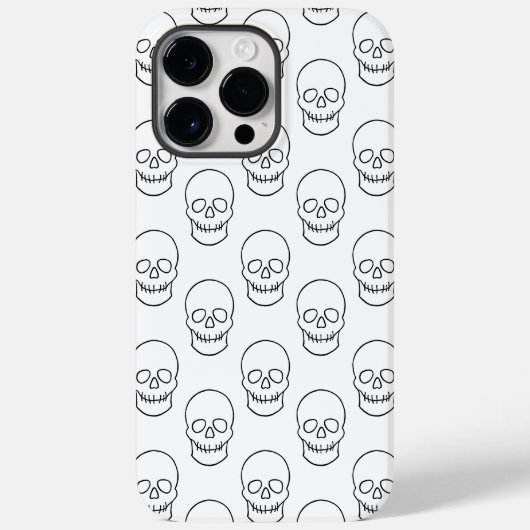 Schädel - Schwarz und Weiß Case-Mate iPhone Hülle (Rückseite)