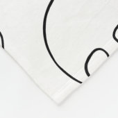 Schädel - Schwarz und Weiß Fleecedecke (Ecke)