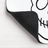 Schädel - Schwarz und Weiß Mousepad (Ecke)
