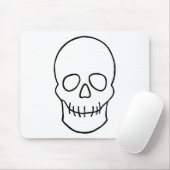 Schädel - Schwarz und Weiß Mousepad (Mit Mouse)