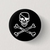 Schädel (Schwarzes) Button (Vorderseite)