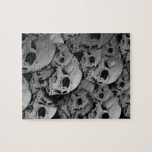 Schädel (Schwarzweiss) Puzzle (Horizontal)
