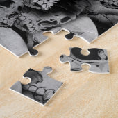 Schädel (Schwarzweiss) Puzzle (Seite)
