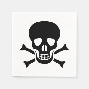 Schädel Serviette