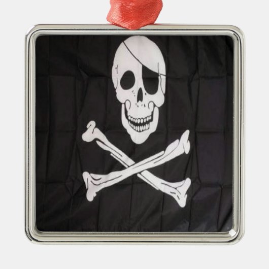 SCHÄDEL SILBERNES ORNAMENT (Vorne)