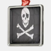 SCHÄDEL SILBERNES ORNAMENT (Links)