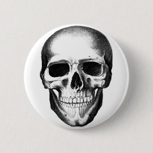 Schädel Skeleton beängstigendes Creepy Button
