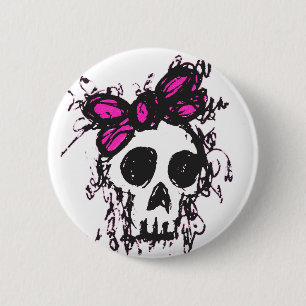 Schädel-Skizze Button