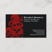 Schädel-Stapel-aufgeteilte Visitenkarten Visitenkarte (Rückseite)