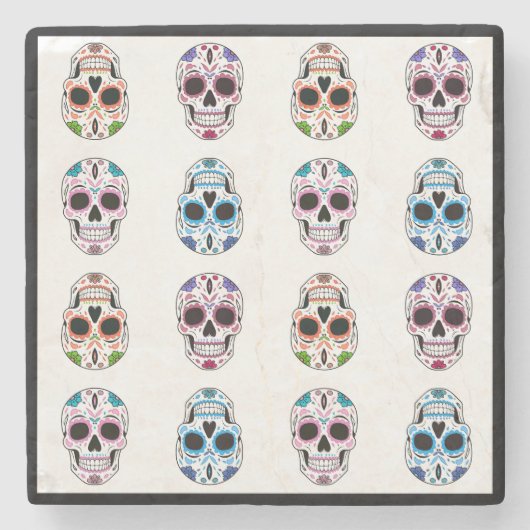 Schädel Steinuntersetzer (Vorderseite)