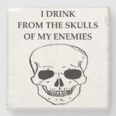 Schädel Steinuntersetzer (Vorderseite)