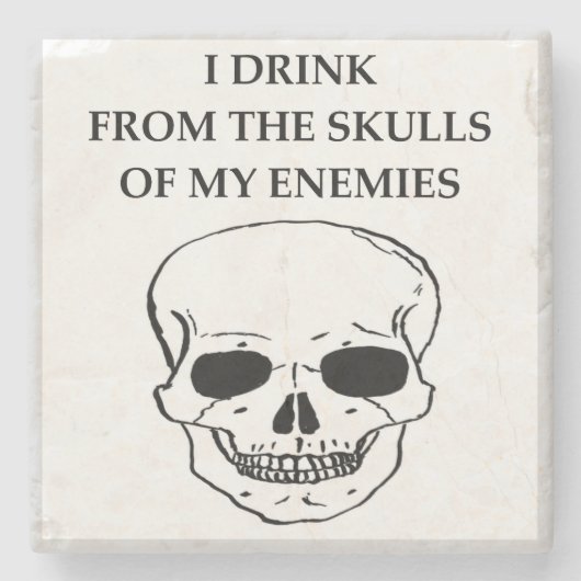 Schädel Steinuntersetzer (Vorderseite)