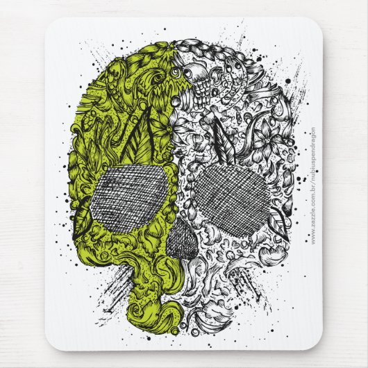 Schädel Stille Mousepad (Vorne)
