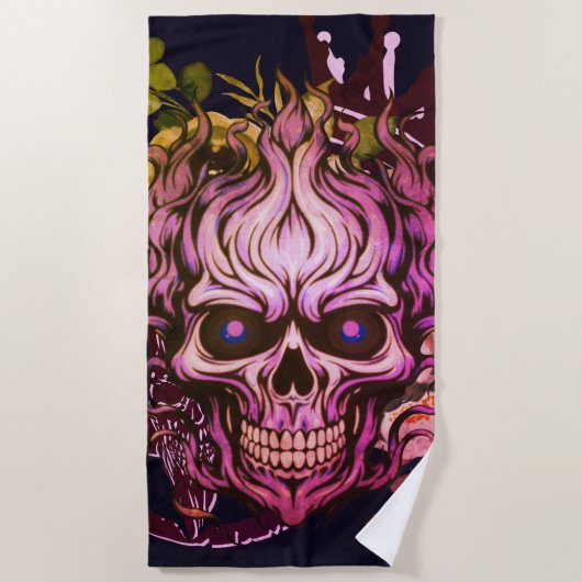 Schädel Strandtuch (Vorderseite)