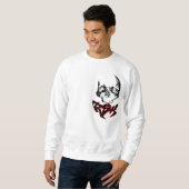 Schädel-Strickjacke Sweatshirt (Vorne ganz)
