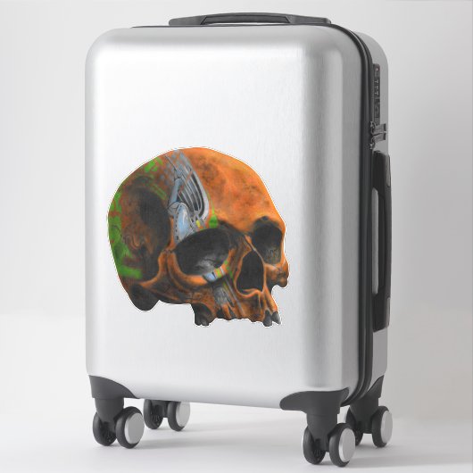 Schädel Supra Aufkleber (Koffer)