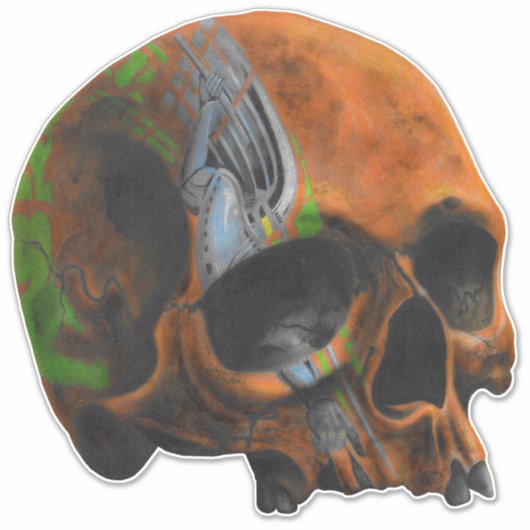Schädel Supra Aufkleber (Vorderseite)